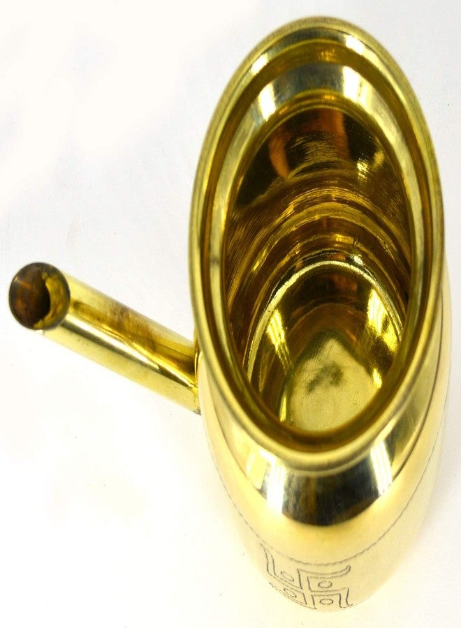 مي أند يو ME & YOU Karwa Chauth Brass Karwa مع الصليب المعقوف المزخرف لـ Karwa Chauth Poojan (نحاس) - Image 2